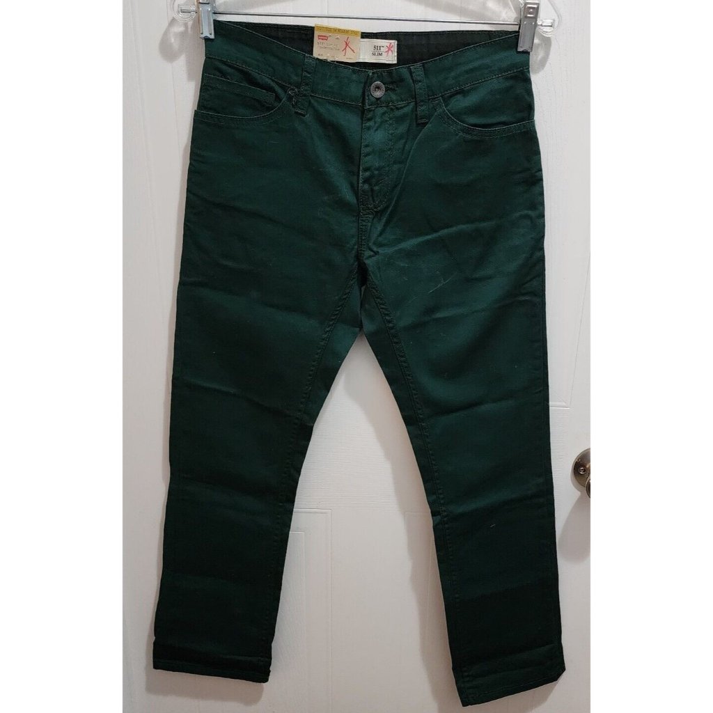 New Levi’s Kid's 511 Pants Tapered Slim Fit Ponderosa Pine Regular Size 14 2727